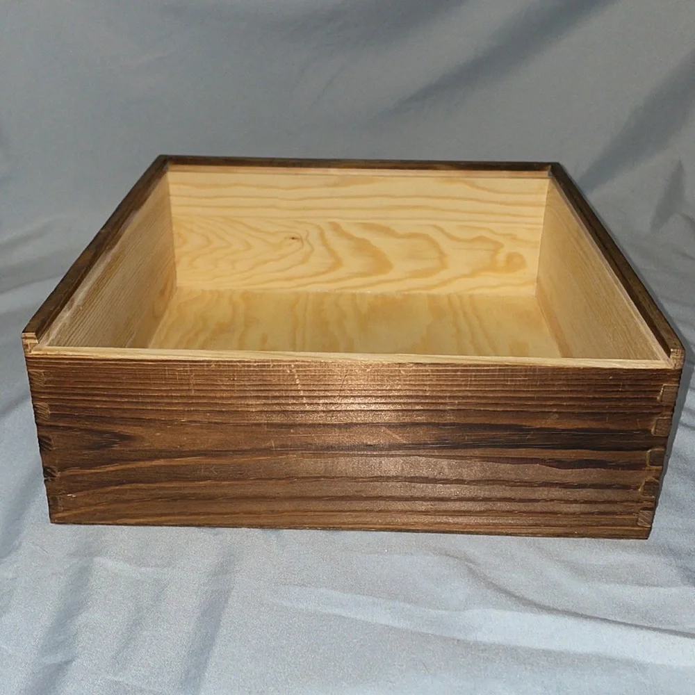 Rustic Wooden Thankful Storage Box